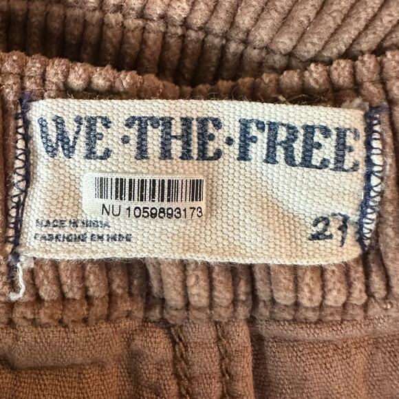 Free People Good Luck Cord Barrel Jeans Tan Brown Neutral Size 27 Corduroy - Picture 9 of 12